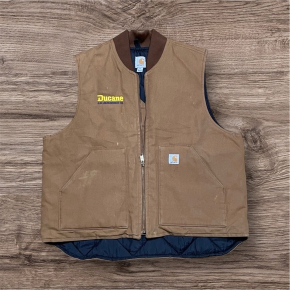Carhartt Work Vest Men’s Size XL Tan - Picture 1 of 9